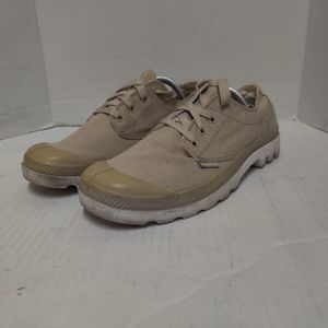 Palladium sz 10 canvas cream